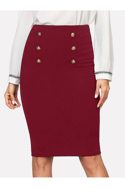 UniqueStore.ro Fustă Gertrude Burgundy