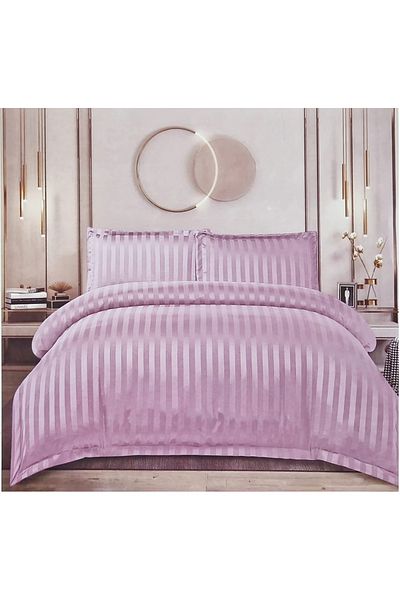 Casa New Concept 4 Piece Damask Bed Linen Set – Fitted Sheet 200x230 cm, Duvet Cover 280x200 cm, 2 Pillowcases