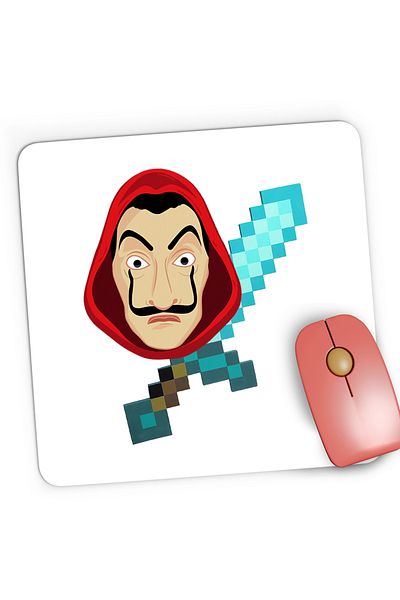 OEM Mousepad Gaming Casa de Papel Minecraft Diamond Sword, 21x19 cm