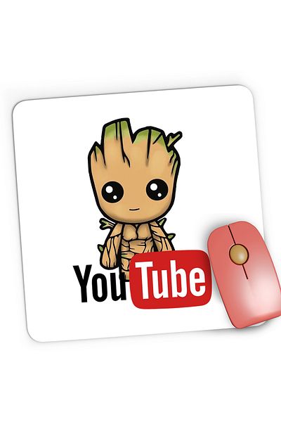 OEM Mousepad Gaming Baby Groot Youtube Youtuber, 21x19 cm