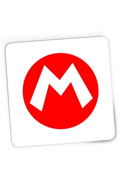 OEM Mousepad Gaming Super Mario Bros Logo M Red, 21x19 cm