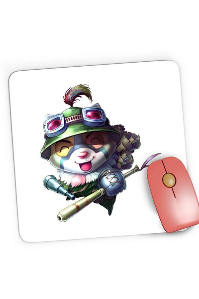 OEM Mousepad Gaming League of Legends Teemo Champion LoL eSports, 21x19 cm