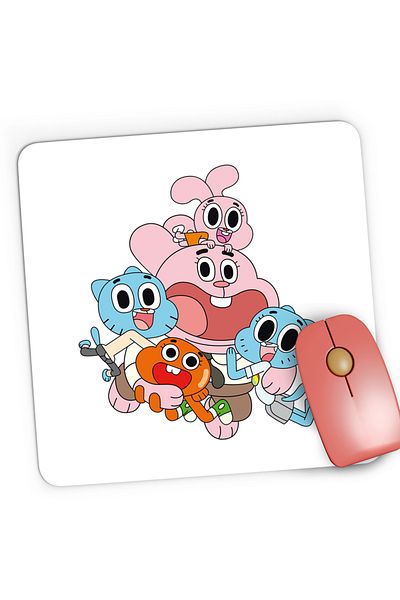 OEM Mousepad Gaming The Amazing World of Gumball All Family Familie, 21x19 cm