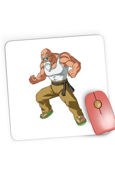 OEM Dragon Ball Z Master Roshi Bodybuilding Trainer Grandpa Gaming Mousepad, 21x19 cm