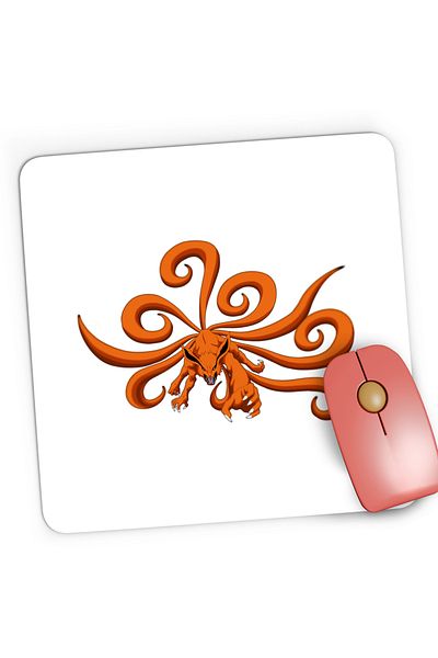 OEM Mousepad Gaming Naruto Dragon Vulpe Orange Fox Anime, 21x19 cm
