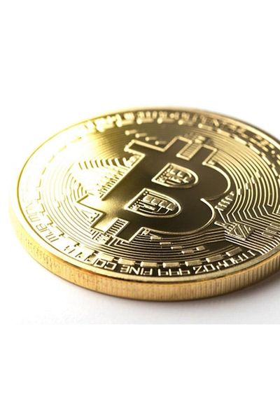 BLA BLA FOAM Moneda de colectie, Suvenir Bitcoin Auriu, decorativ - Cadou Ideal, Colectie Premium