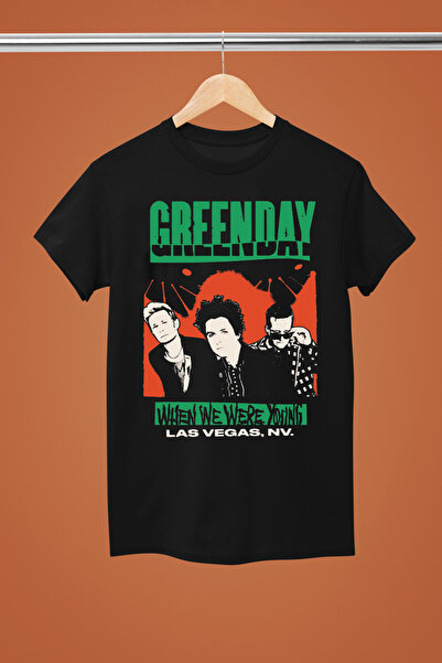 MAGORS تيشيرت روك من القطن مطبوع بأكمام قصيرة من GREEN DAY