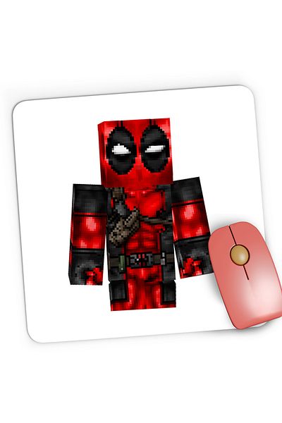 OEM Mousepad Gaming Deadpool Minecraft Roblox Skin, 21x19 cm