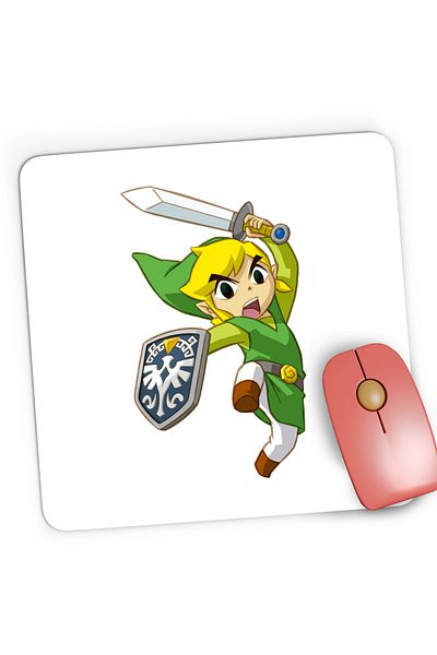 OEM Mousepad Gaming Legend of Zelda Link Atac Gamer, 21x19 cm