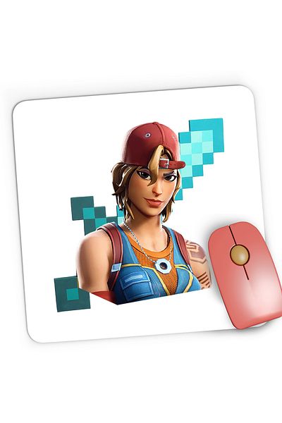 OEM Mousepad Gaming Sparkplug Fortnite Minecraft Diamond Sword, 21x19 cm
