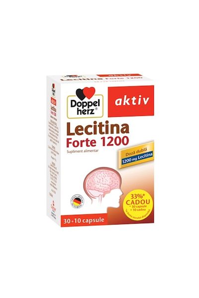 Doppelherz Lecitina Forte 1200, 30 Capsule 10 Cadou,