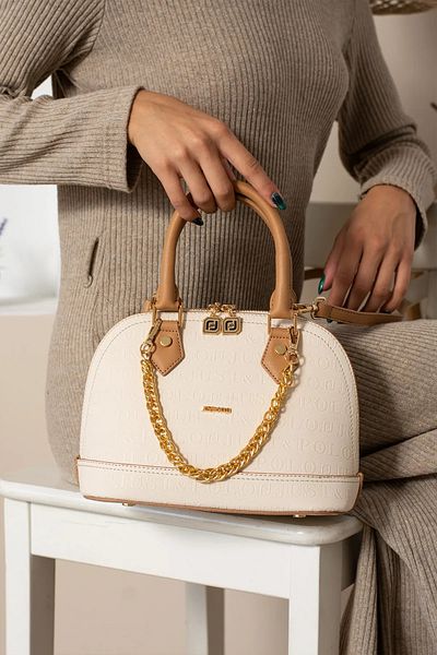 Just Polo Women's Medium Size Embossed Patterned Chain Strap Hand & Shoulder Bag 344076Pc