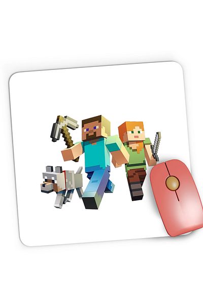 OEM Mousepad Gaming Dog Steve Alex Minecraft, 21x19 cm