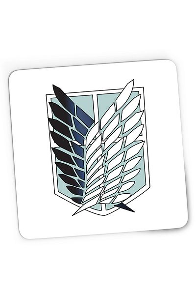 OEM Mousepad Gaming Attack on Titan Scouting Legion Crest Anime Manga, 21x19 cm