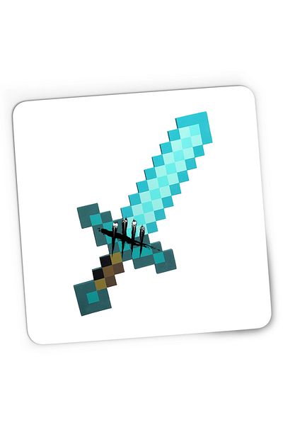 OEM Mousepad Gaming Dead by Daylight Minecraft Horror Diamond Sword, 21x19 cm