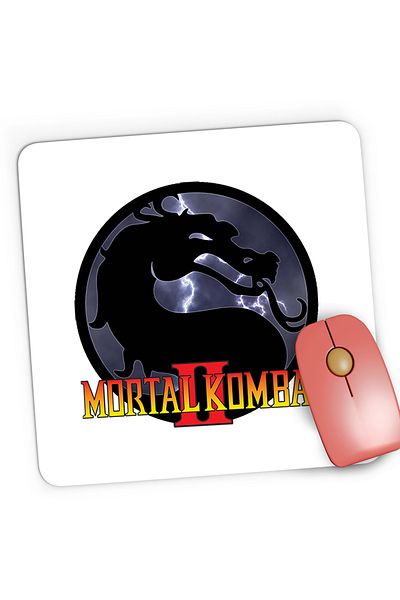 OEM Mousepad Gaming Mortal Kombat Liu Kang Johnny Cage Logo Name, 21x19 cm
