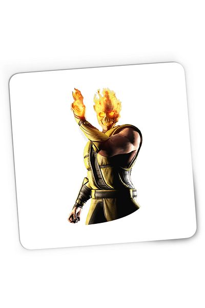 OEM Mousepad Gaming Mortal Kombat Shinnok Gold Fire Christmas Player, 21x19 cm
