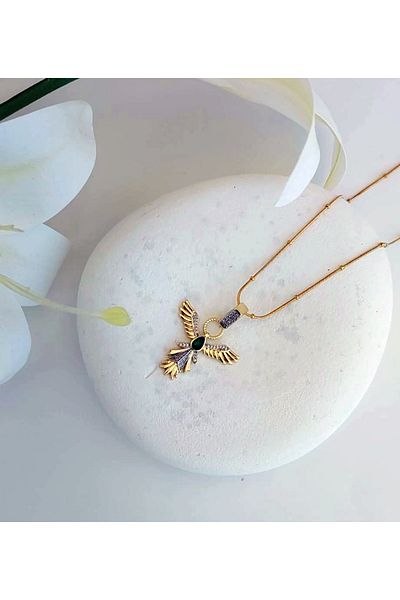 Gold Tasarım ANKA BIRD STEEL NECKLACE