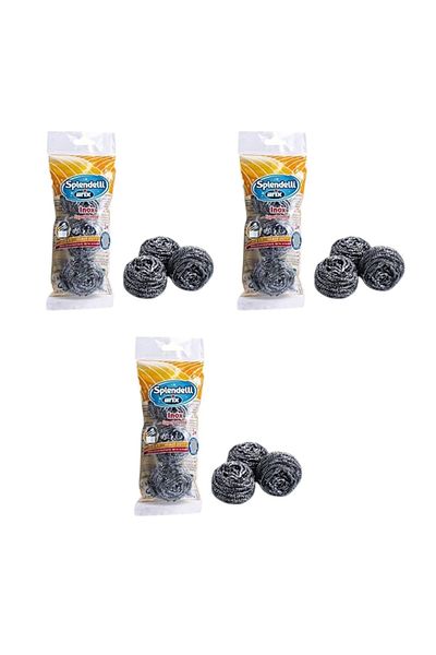 ARIX Inox Stainless Steel Wire Sponge – Deep Cleaning for Delicate Surfaces (Pack of 3 x 3pcs)