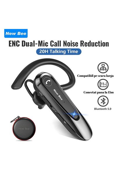OEM Handsfree Bluetooth Headset, Wireless, With Dual HD Microphone, Talk Time 25 Hours