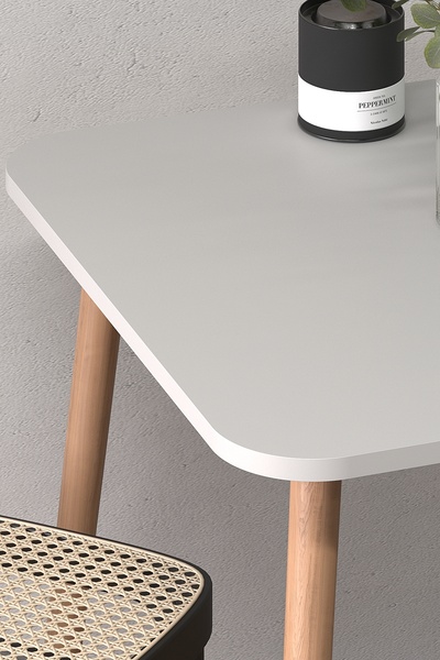 Monte Sehpa Square Dining Kitchen table 70x70cm White