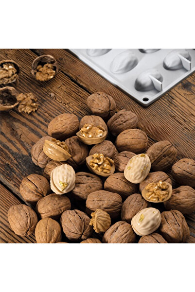 Pavoni Forma din silicon Gourmand in forma de coji de nuca, Nutshell by Felix Lo Basso, 18 cavitati