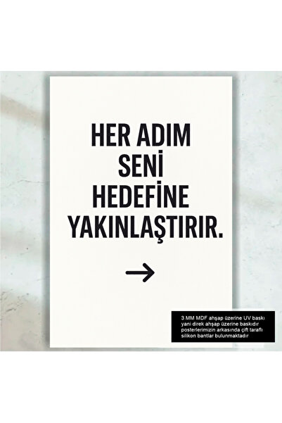 Hayat Poster hedefe ulaşma motivasyon cesaret verici ilham veren sözler duvar...