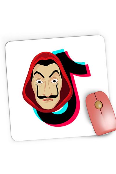 OEM Mousepad Gaming Casa de Papel Tiktok Tik Tok Creator, 21x19 cm