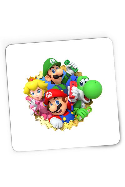 OEM Mousepad Gaming Super Mario Bros All Team 3D Odyssey Game, 21x19 cm