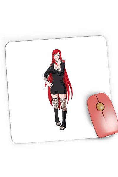 OEM Mousepad Gaming Naruto Uzumaki Kushina Anime Girl Manga, 21x19 cm