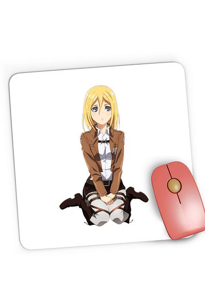 OEM Mousepad Gaming Attack on Titan Annie Blonde Anime Girl, 21x19 cm