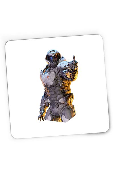 OEM Mousepad Gaming Quake Master Halo Anniversary Middle Finger Injury Bad Boy, 21x19 cm
