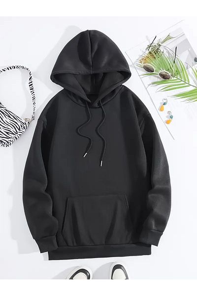 FUFLUNS Oversize Sweatshirt with Flower Back Print