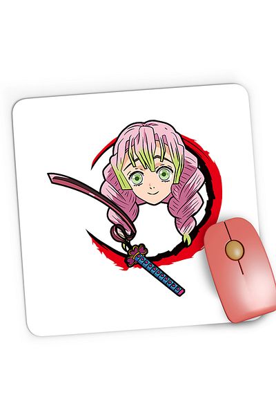 OEM Demon Slayer Mitsuri Kanroji Demoni Horror Gaming Mousepad, 21x19 cm