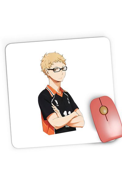 OEM Mousepad Gaming Haikyuu Kei Tsukishima Volei Anime, 21x19 cm