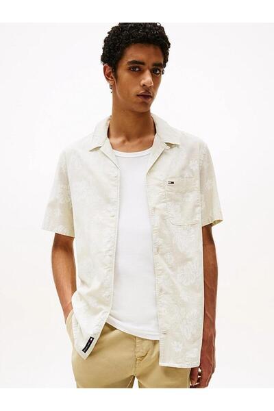 Tommy Hilfiger Erkek TJM REG SLUB AOP SS SHIRT EXT Gömlek