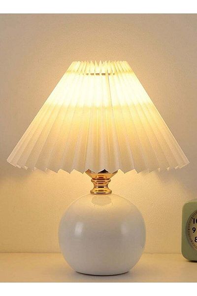 fun zone DUNISO Night LED Table Lamp, Simple Modern Table Lamp with White Lampshade, USB Adjustment Switch Ta