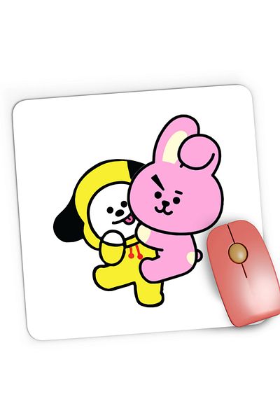 OEM Mousepad Gaming BT21 Chimmy Cooky BTS Kpop Baby, 21x19 cm