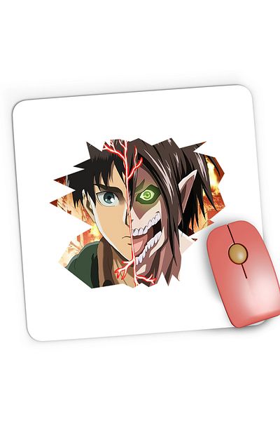OEM Mousepad Gaming Eren Yeager Attack on Titan AOT Manga Anime, 21x19 cm