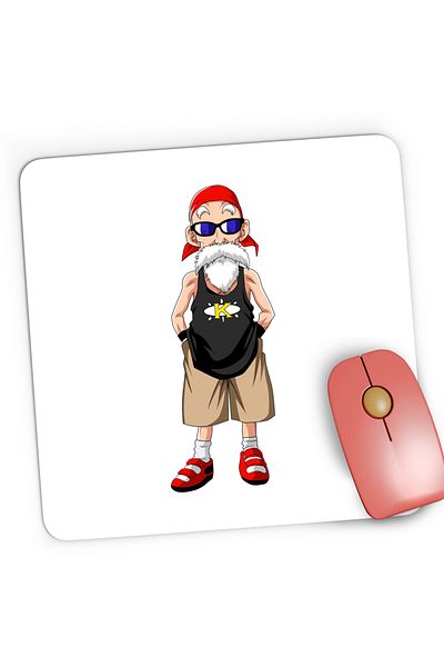 OEM Mousepad Gaming Goku Master Roshi Sensei Rocker Anime Kung Fu, 21x19 cm