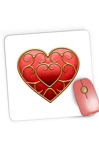 OEM Mousepad Gaming Legend of Zelda Valentine Day Inima Rosie, 21x19 cm