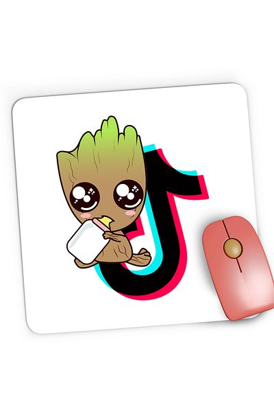 OEM Mousepad Gaming Baby Groot Tik Tok Star Tiktok, 21x19 cm