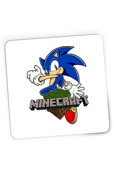 OEM Mousepad Gaming Sonic the Hedgehog Minecraft Joc Game, 21x19 cm