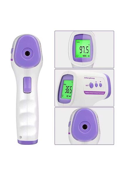 OEM Termometru Non-Contact cu Infraroșu Digital, Display LED HD ,Precizie Ridicată , Alb-Violet