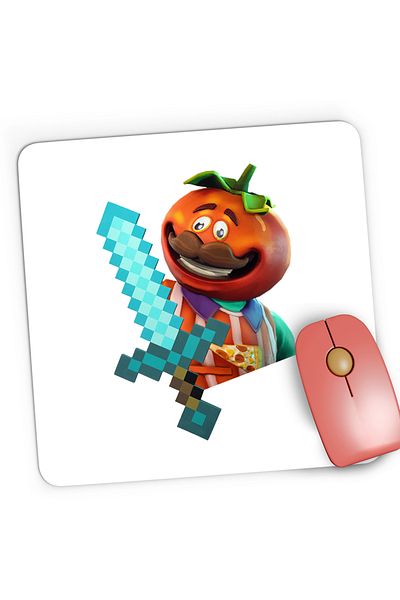 OEM Mousepad Gaming Tomato Fortnite Minecraft Diamond Sword, 21x19 cm