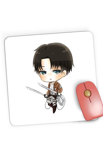 OEM Mousepad Gaming Captain Levi Attack on Titan AOT Bebe Anime, 21x19 cm