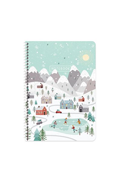 KESKİN COLOR دفتر Seasons من Keskin مقاس 16.5 × 22.5 بخطوط حلزونية - شتوي