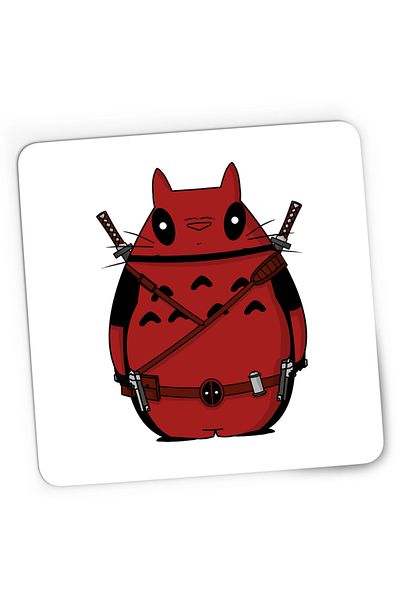 OEM Mousepad Gaming Deadpool Fat Cat Hero Ninja, 21x19 cm