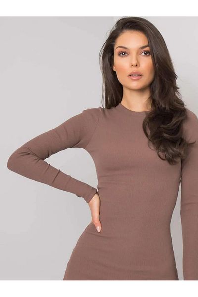 UniqueStore.ro Ania Brown Dress, Short With Bodycon Cut