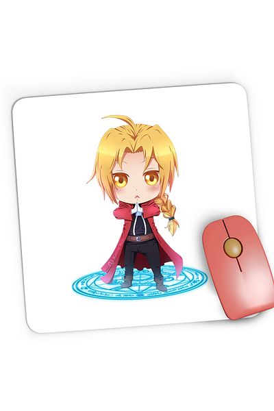 OEM Mousepad Gaming Edward Elric Fullmetal Alchemist Chibi Anime, 21x19 cm